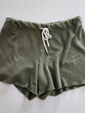 Aerie Women's Green and Khaki Lounge Shorts Size Small